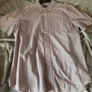 GAP Brown and White Casual Button Down Shirt